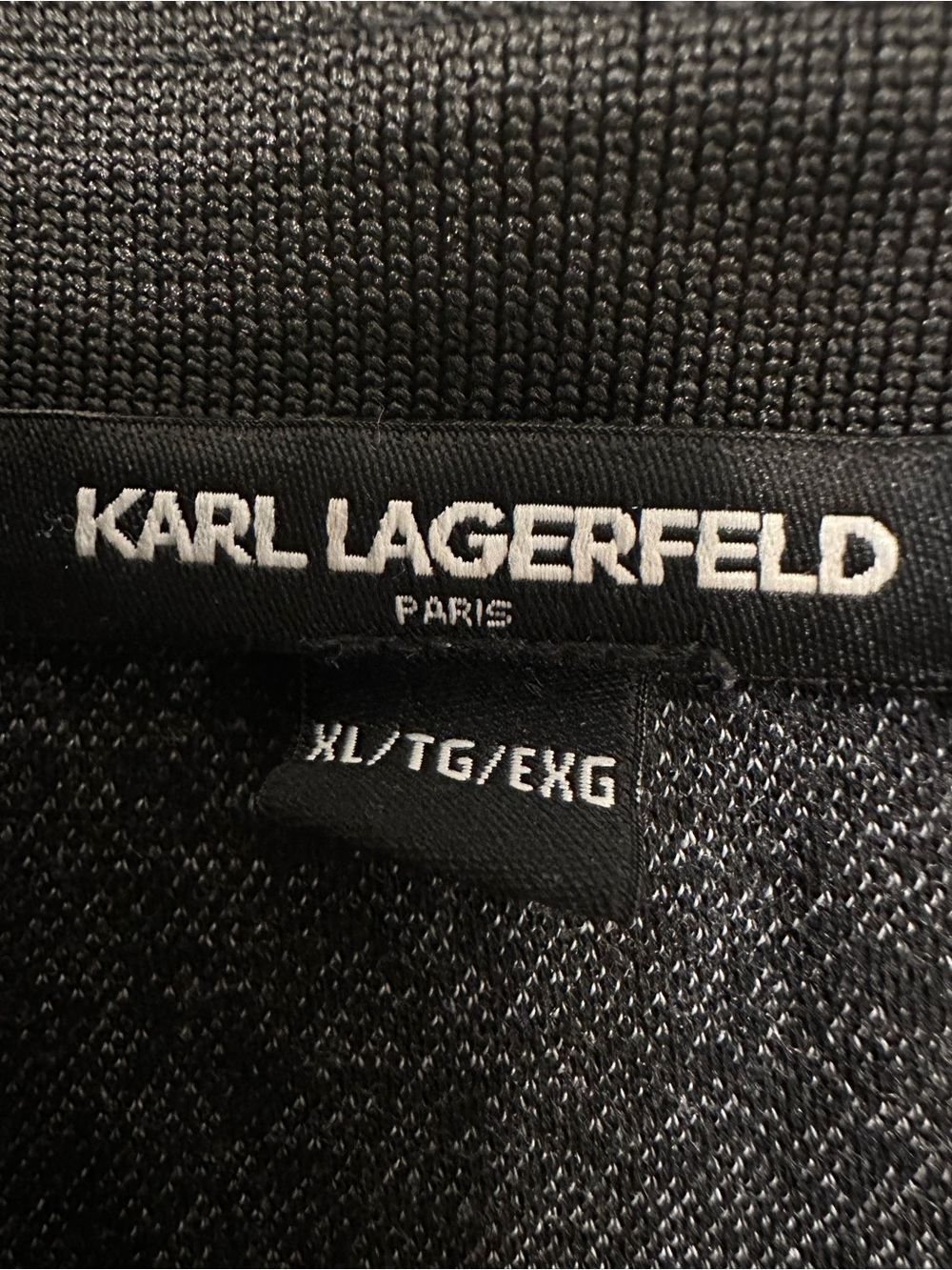 Karl Lagerfeld Paris Men’s XL Half Zip Polo Shirt Gray Designer Short Sleeve - Picture 5 of 9